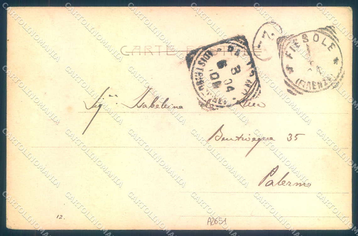 Firenze Fiesole San Domenico Tram Alterocca 2691 cartolina JK0942 – retro