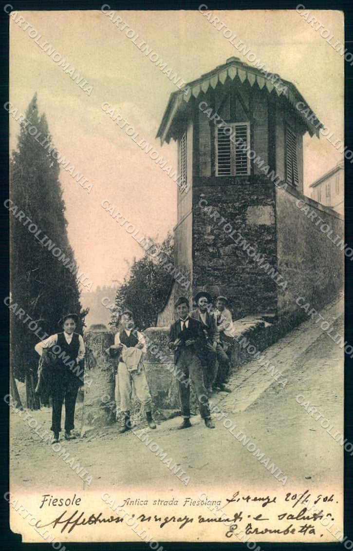 Firenze Fiesole Antica Strada Trabert 143 STRAPPINO cartolina JK0944 – fronte