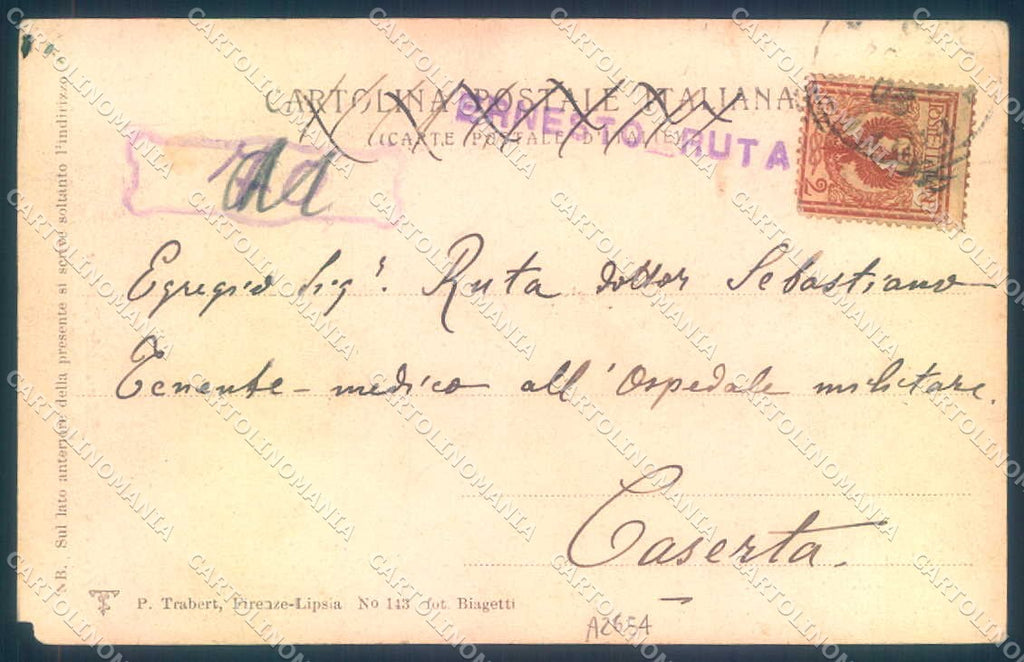 Firenze Fiesole Antica Strada Trabert 143 STRAPPINO cartolina JK0944 – retro