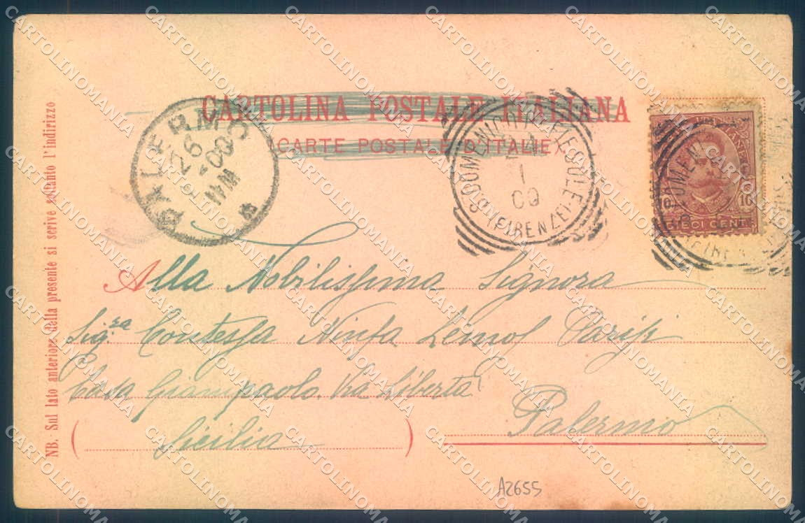 Firenze Fiesole Badia Collegio Convitto Scuole Pie cartolina JK0945 – retro