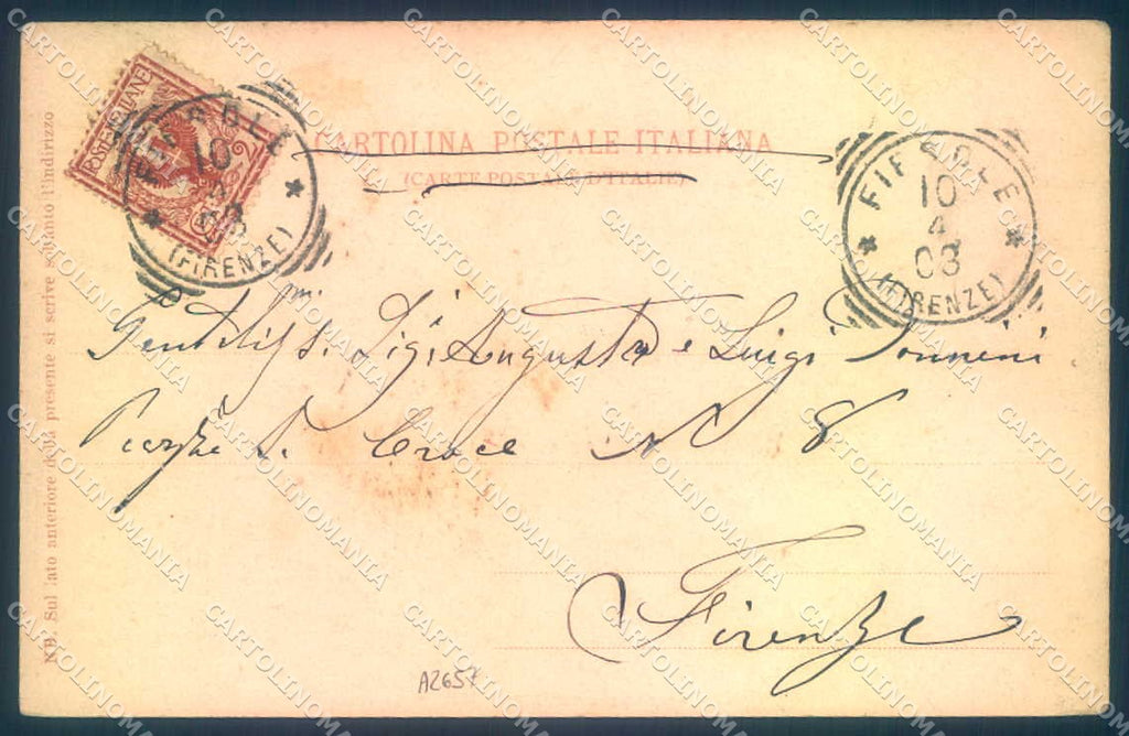 Firenze Fiesole Borg'Unto Trabert 119 cartolina JK0947 – retro
