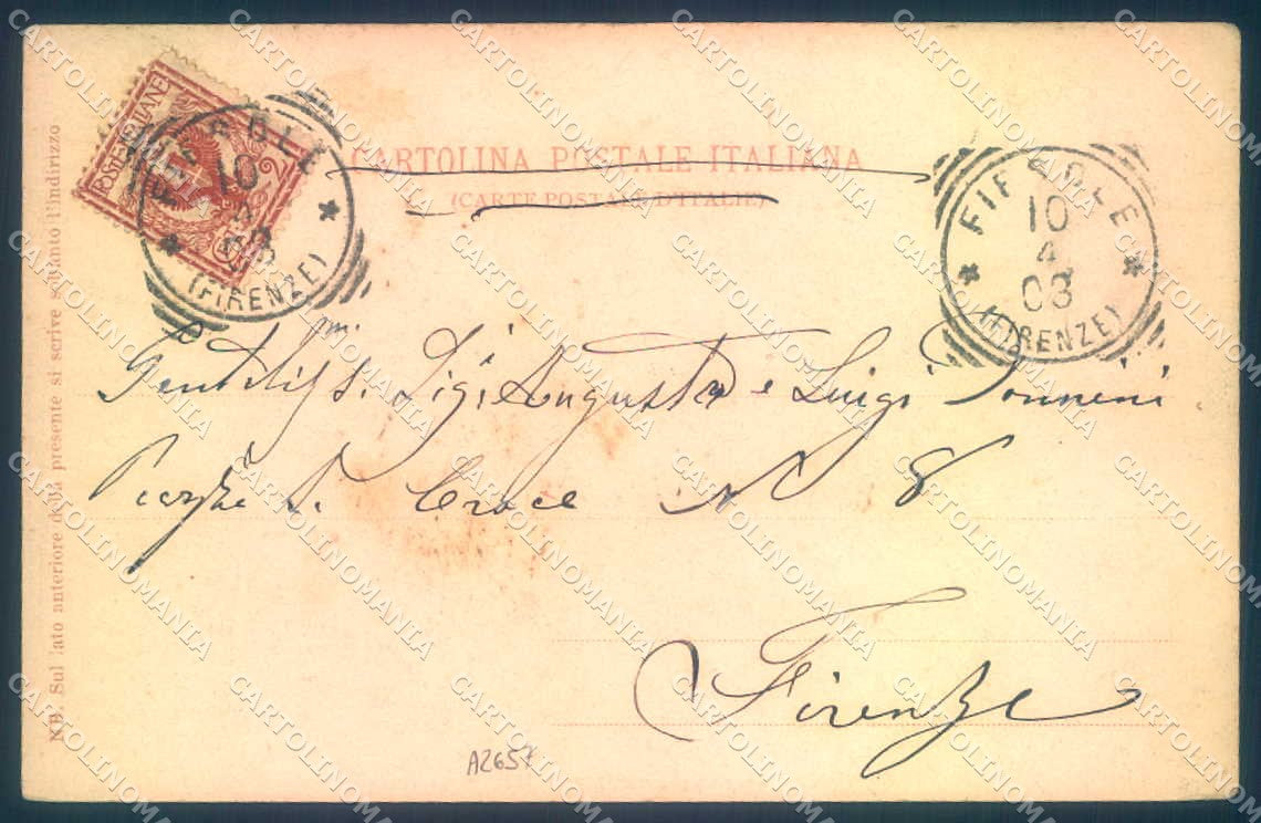 Firenze Fiesole Borg'Unto Trabert 119 cartolina JK0947 – retro