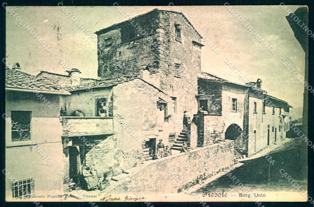 Firenze Fiesole Borg'Unto Pineider 650 cartolina JK0954 – fronte