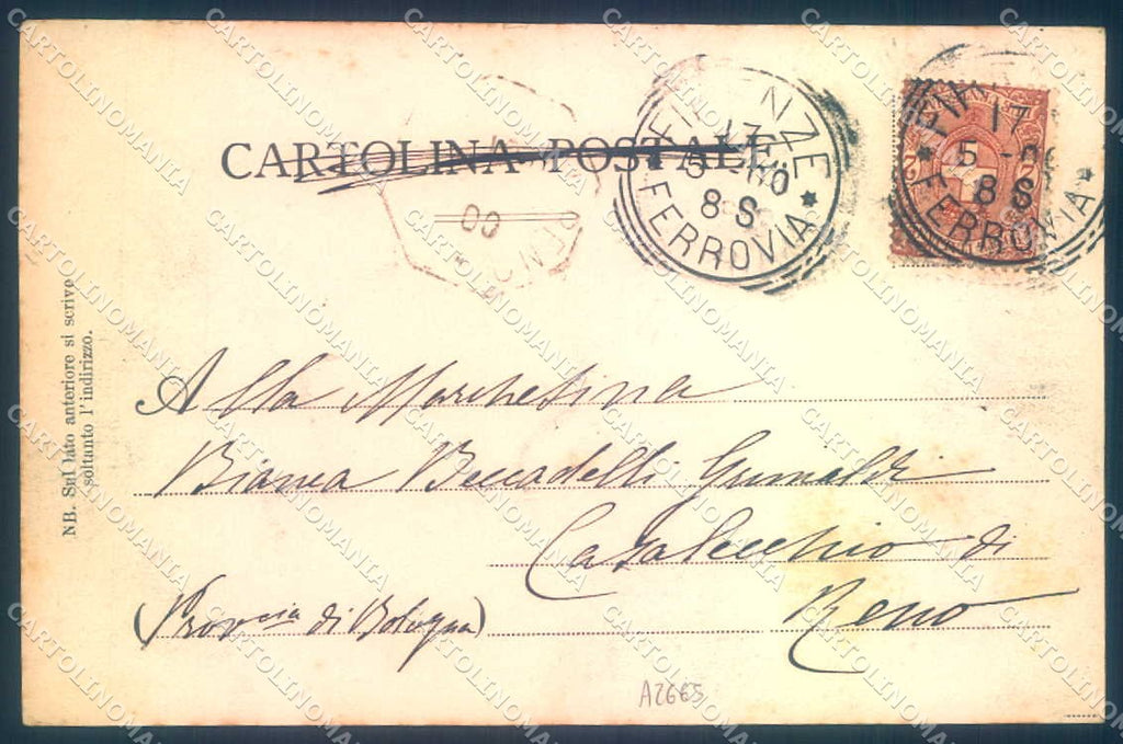 Firenze Fiesole Borg'Unto Pineider 650 cartolina JK0954 – retro