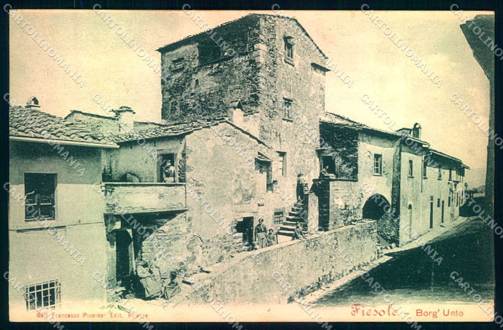 Firenze Fiesole Borg'Unto Pineider 650 cartolina JK0955 – fronte