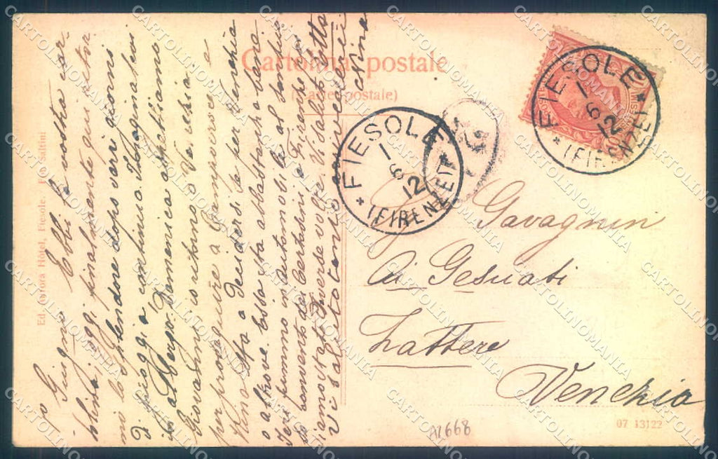 Firenze Fiesole Chiesa S. Ansano cartolina JK0957 – retro