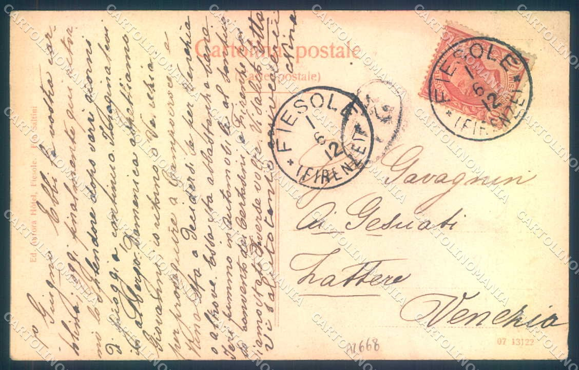 Firenze Fiesole Chiesa S. Ansano cartolina JK0957 – retro