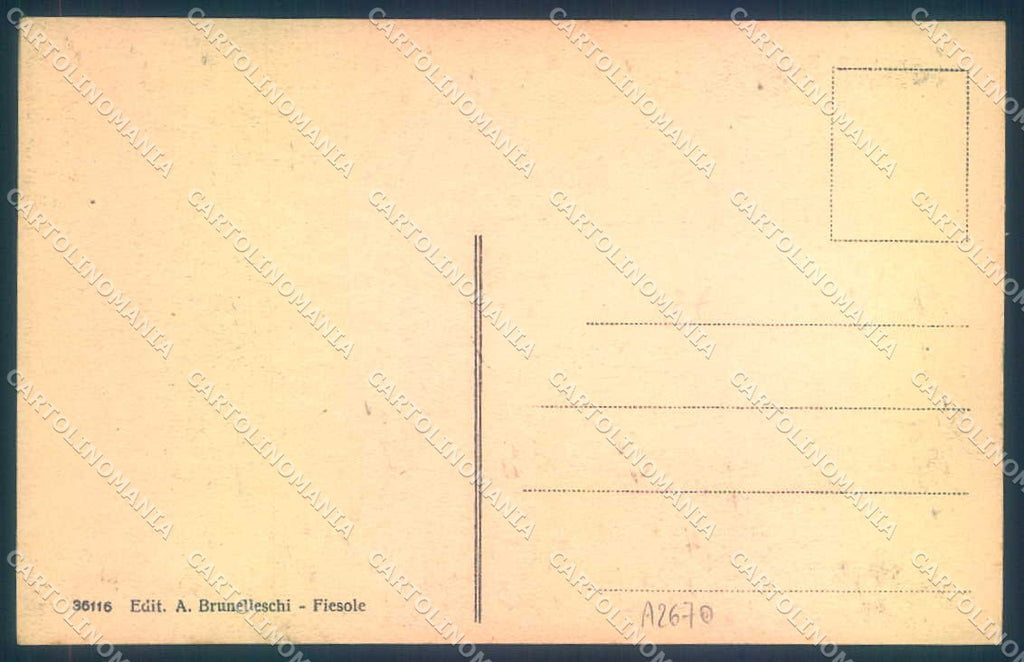 Firenze Fiesole Campanile colorata cartolina JK0959 – retro