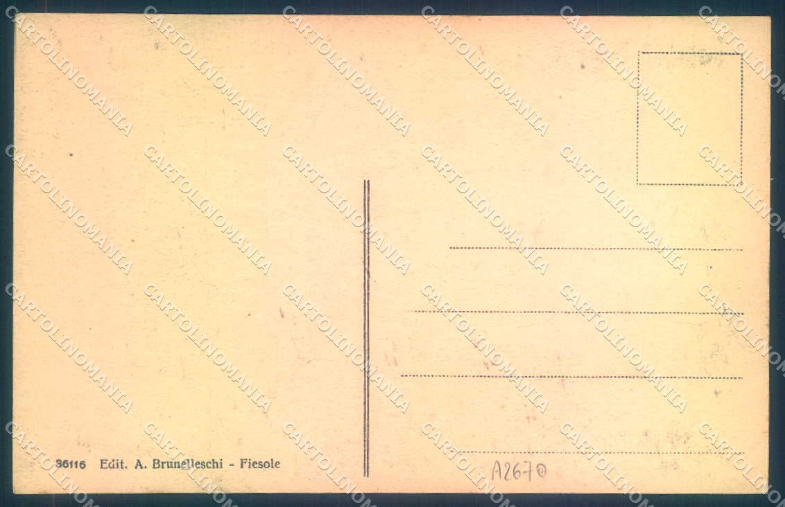 Firenze Fiesole Campanile colorata cartolina JK0959 – retro