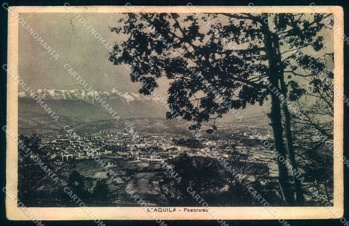 L'Aquila Città PIEGHE ANGOLO cartolina JK0966 – fronte