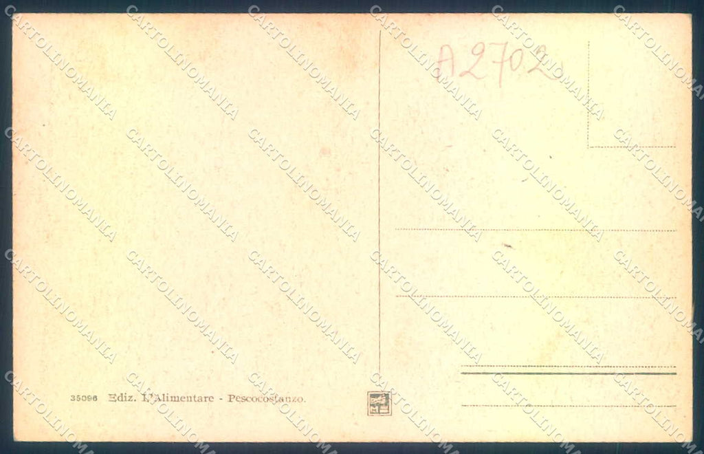 L'Aquila Pescocostanzo Facciata Cattedrale Modiano 35096 cartolina JK0970 – retro