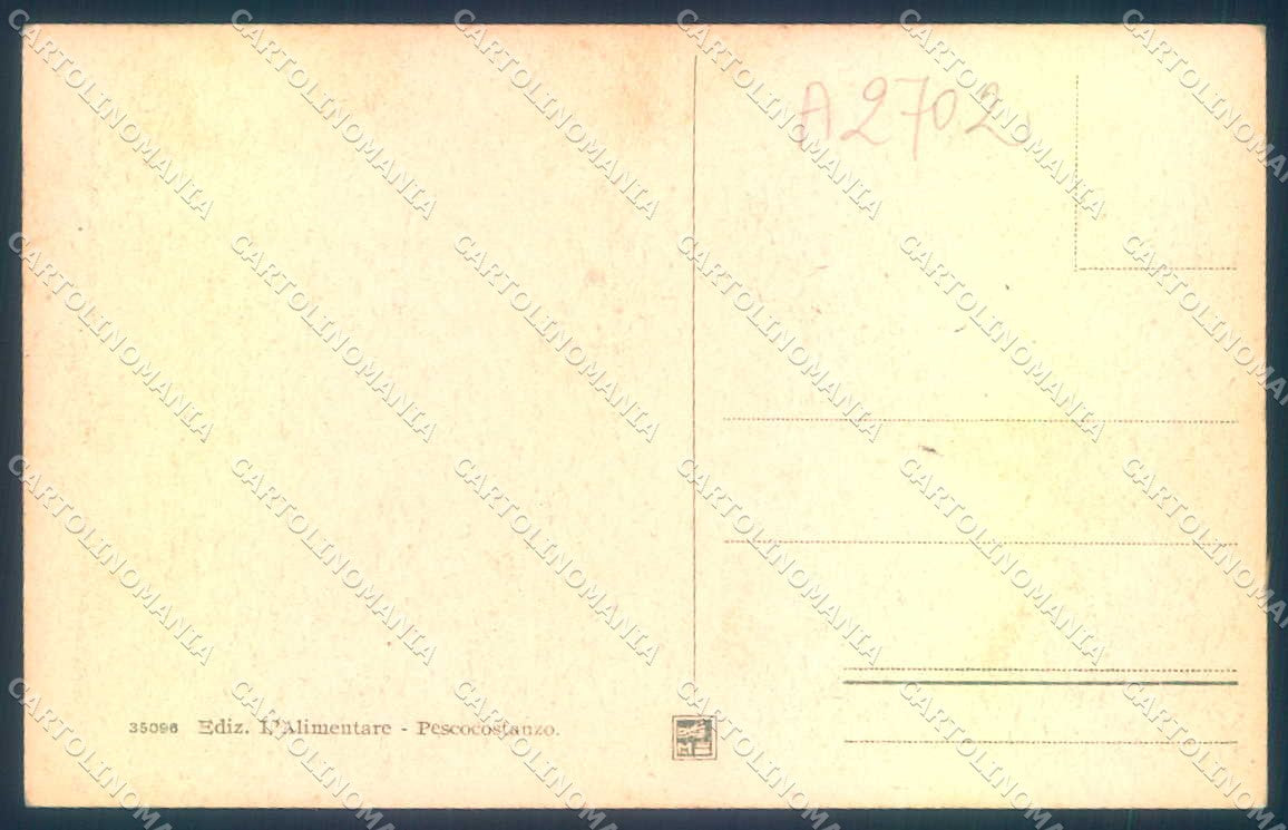L'Aquila Pescocostanzo Facciata Cattedrale Modiano 35096 cartolina JK0970 – retro