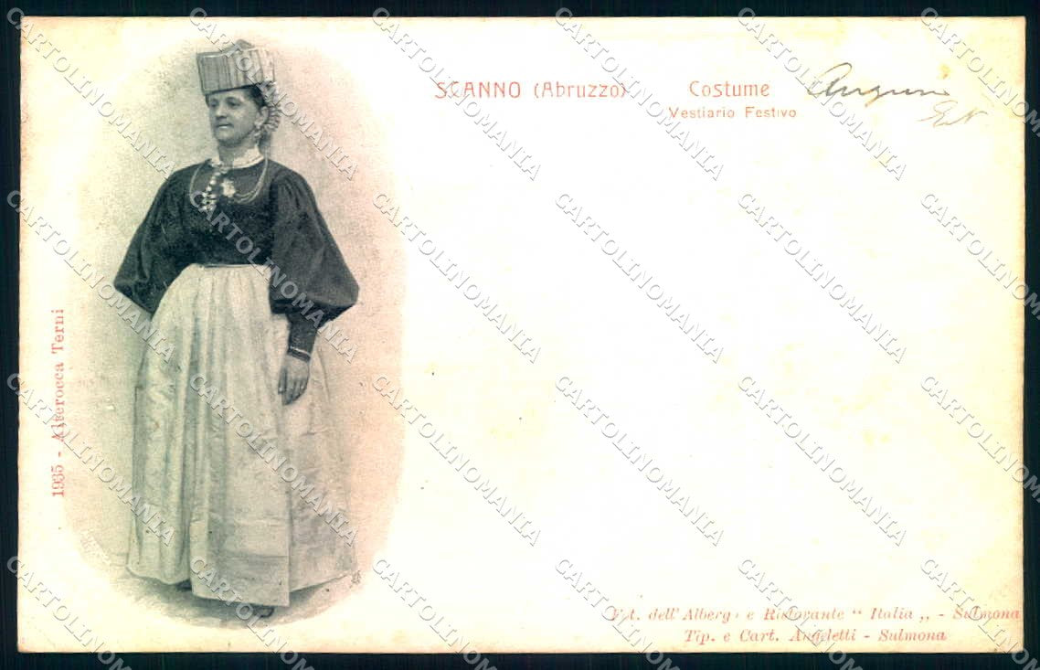 L'Aquila Scanno Costume Alterocca 1935 cartolina JK0977 – fronte
