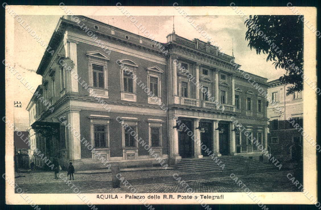 L'Aquila Città Palazzo Poste Telegrafi cartolina JK0980 – fronte