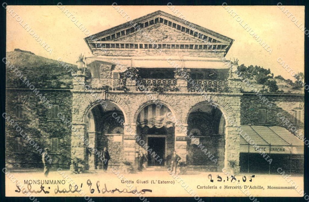 Pistoia Monsummano Grotta Giusti cartolina JK0983 – fronte