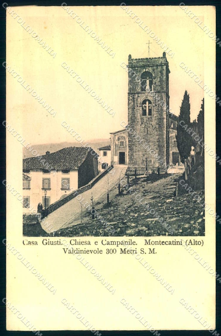 Pistoia Montecatini Chiesa Campanile cartolina JK0990 – fronte