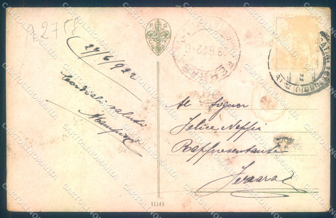 Pistoia Montecatini Castello cartolina JK0993 – retro
