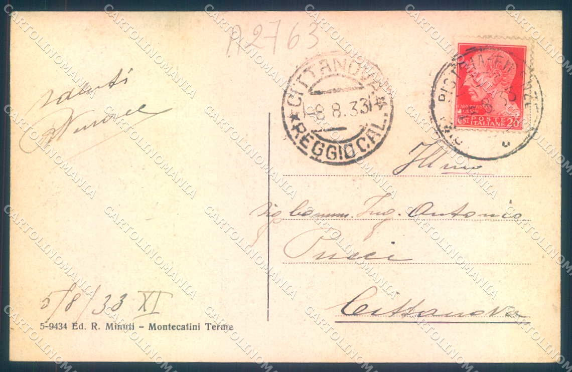 Pistoia Montecatini Terme Piazzale Concerto cartolina JK0995 – retro