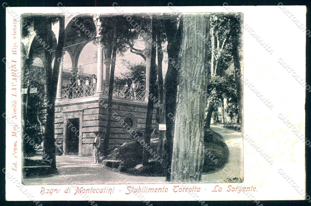 Pistoia Montecatini Stabilimento Torretta cartolina JK1001 – fronte
