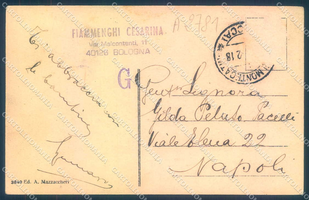 Pistoia Montecatini Bagni Giardino cartolina JK1002 – retro