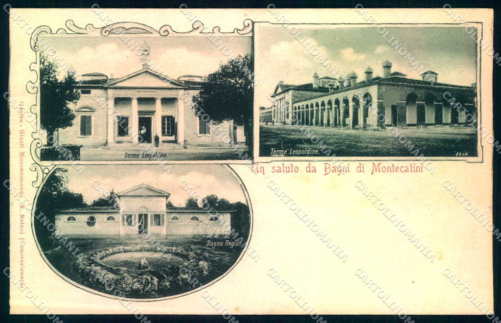 Pistoia Montecatini Terme saluto da cartolina JK1003 – fronte