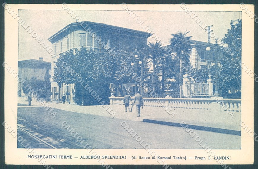 Pistoia Montecatini Albergo Splendido cartolina JK1007 – fronte