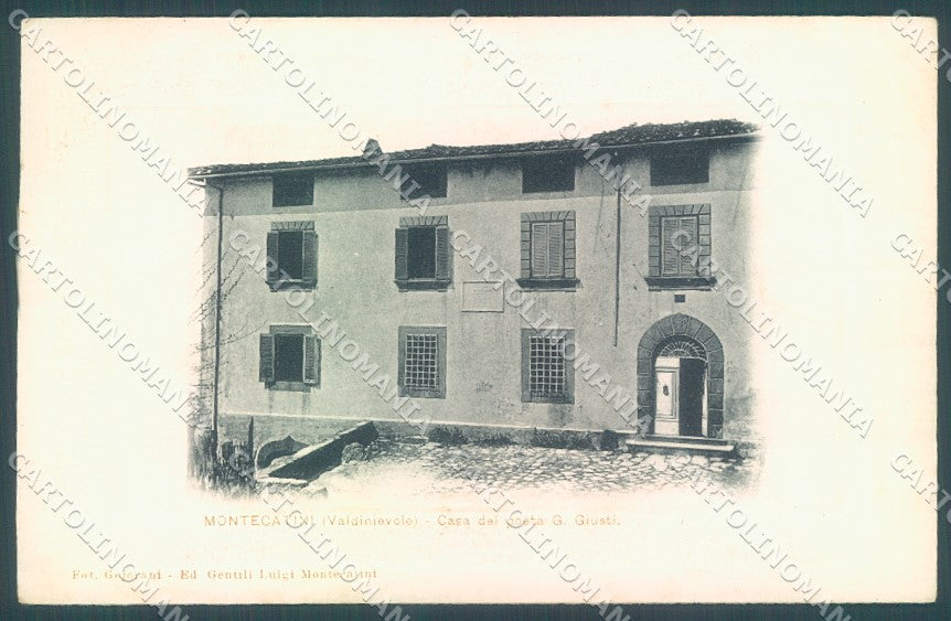Pistoia Montecatini Casa Poeta Giusti cartolina JK1008 – fronte