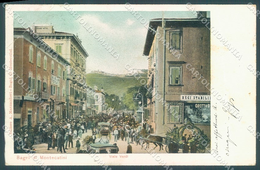 Pistoia Montecatini Viale Verdi PIEGA ANGOLO cartolina JK1011 – fronte