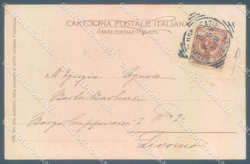 Pistoia Montecatini Viale Verdi PIEGA ANGOLO cartolina JK1011 – retro