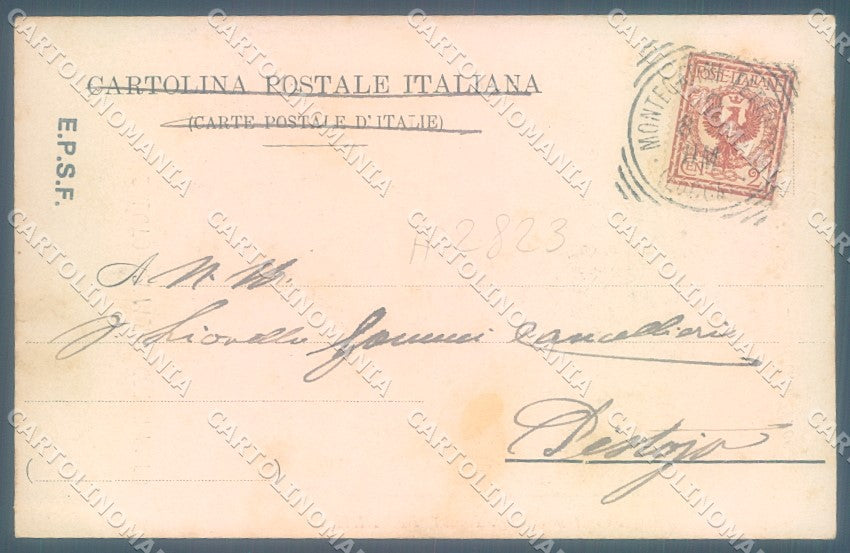 Pistoia Montecatini Villino Grocco saluto da cartolina JK1012 – retro