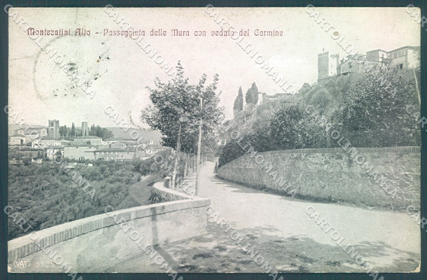 Pistoia Montecatini Passeggiata delle Mura PIEGA cartolina JK1030 – fronte