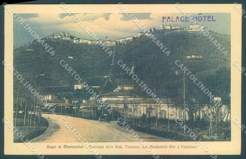 Pistoia Montecatini Palace Hotel Funicolare cartolina JK1036 – fronte