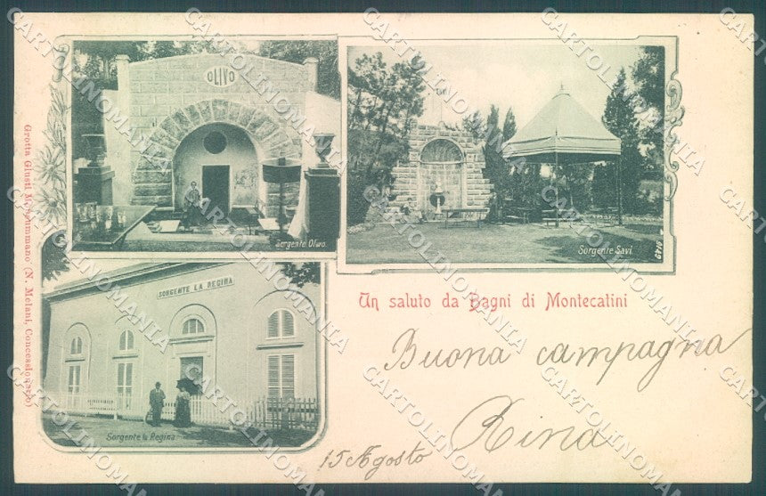 Pistoia Montecatini Bagni saluto da cartolina JK1050 – fronte