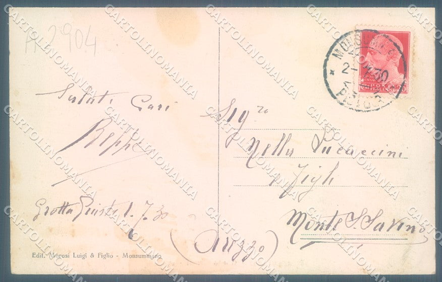 Pistoia Monsummano Grotta Giusti cartolina JK1058 – retro