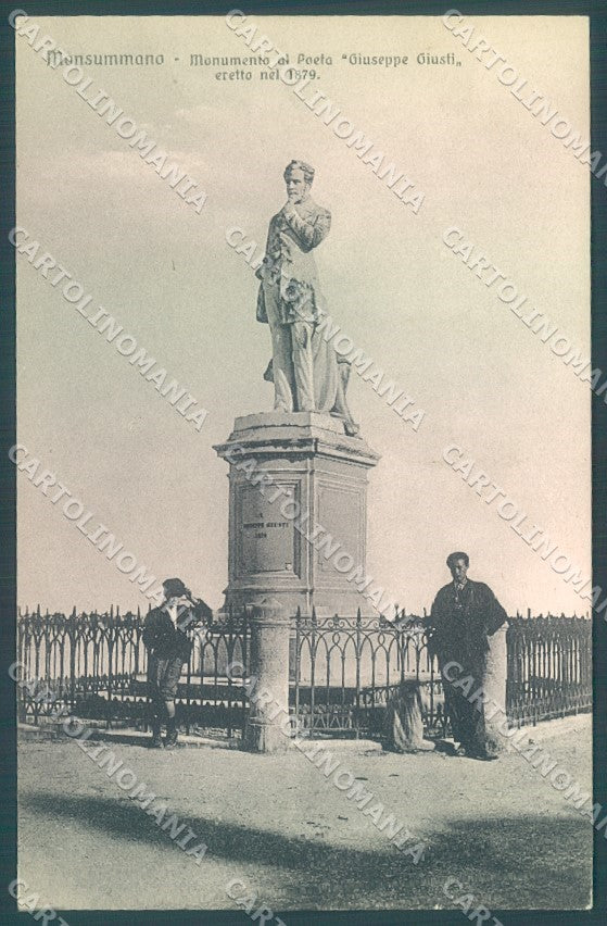 Pistoia Monsummano Monumento Poeta Giuseppe Giusti cartolina JK1059 – fronte