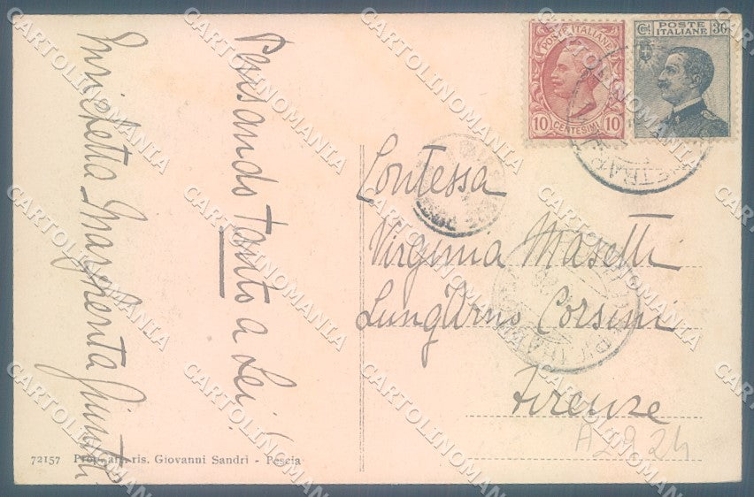 Pistoia Pescia Pietrabuona Castello cartolina JK1065 – retro