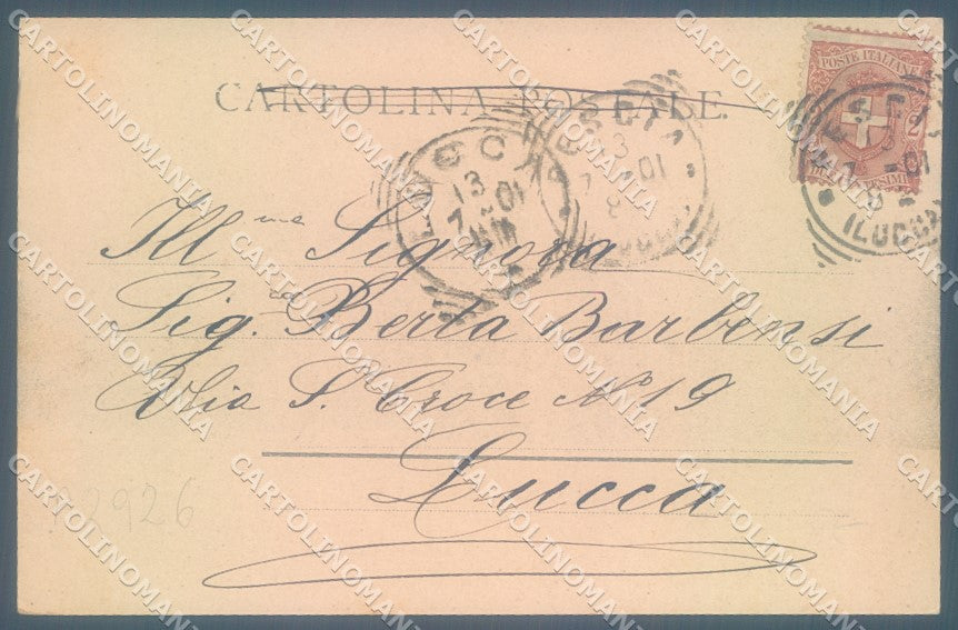 Pistoia Pescia Cozzile Castello saluto da cartolina JK1066 – retro