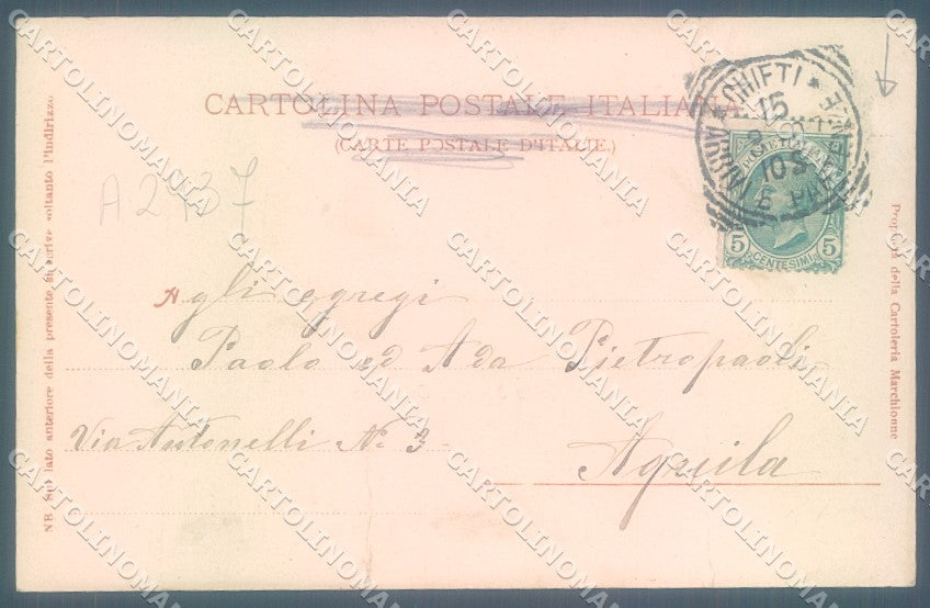 Chieti Città ABRASA cartolina JK1070 – retro