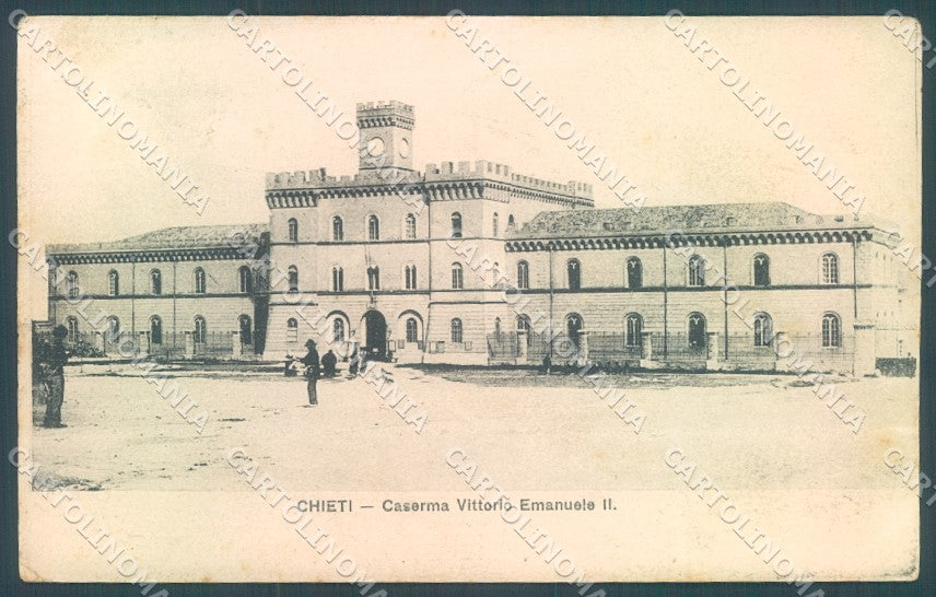 Chieti Città Caserma Vittorio Emanuele II PIEGATA cartolina JK1072 – fronte