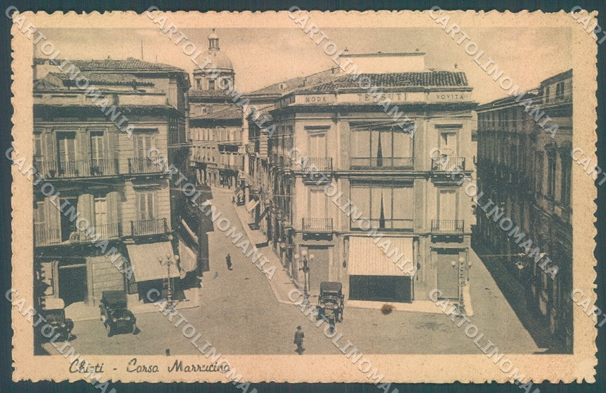 Chieti Città Corso Marruccino PIEGATA cartolina JK1074 – fronte