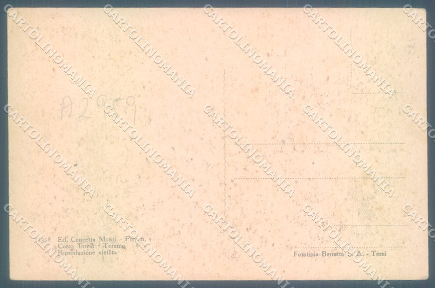 Teramo Città cartolina JK1079 – retro
