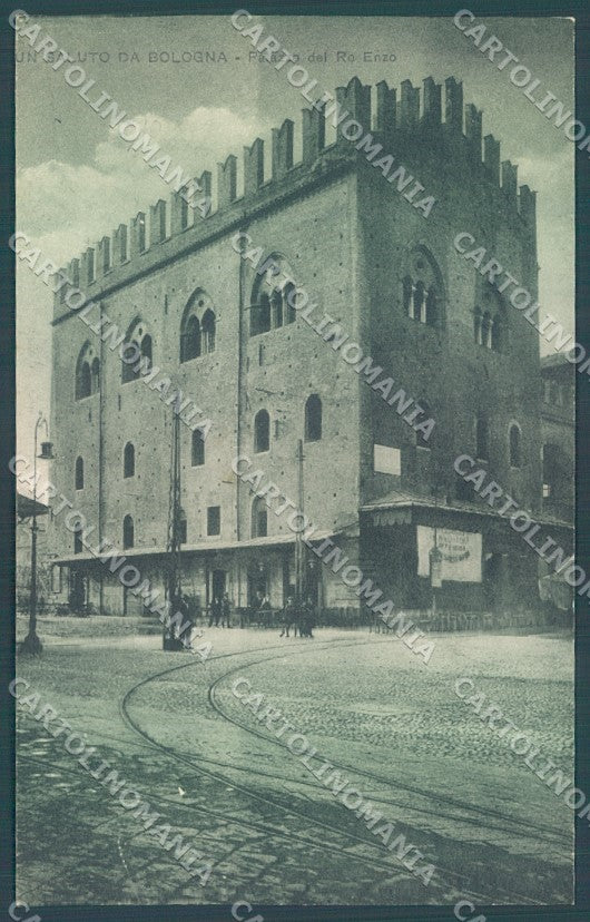 Bologna Città Palazzo Re Enzo saluto da Alinari 3155 cartolina JK1119 – fronte