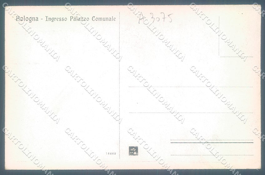 Bologna Città Ingresso Palazzo Comunale Modiano 16663 cartolina JK1130 – retro