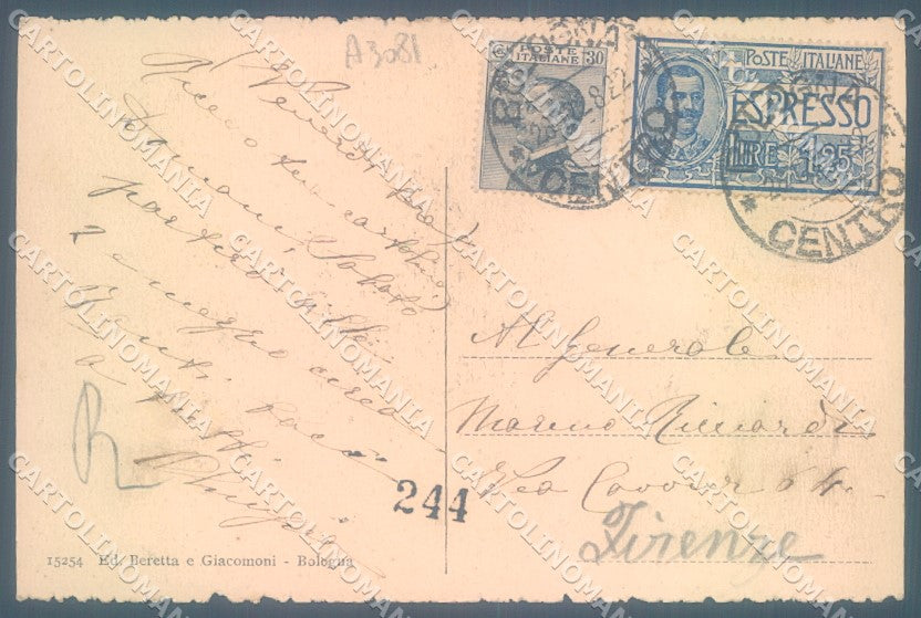 Bologna Città Palazzo Bevilacqua cartolina JK1132 – retro