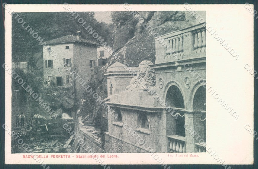 Bologna Porretta Bagni Stabilimento del Leone cartolina JK1136 – fronte