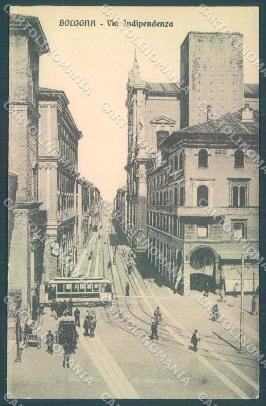 Bologna Città Tram Via Indipendenza cartolina JK1137 – fronte
