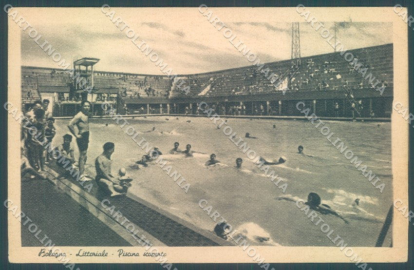 Bologna Città Piscina Scoperta Littoriale STRAPPINO cartolina JK1141 – fronte