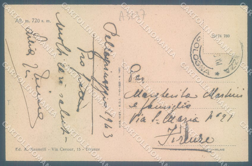 Bologna Baragazza Santuario Boccadirio cartolina JK1148 – retro