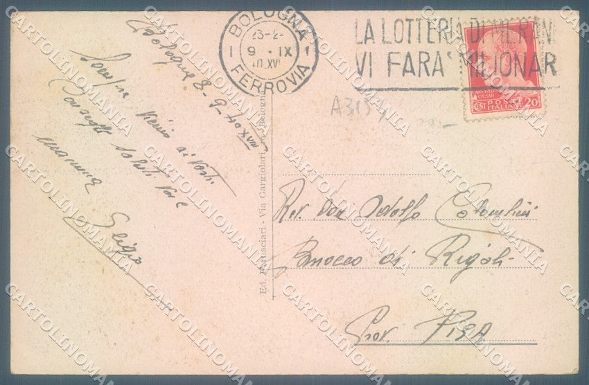 Bologna Città Piazza Umberto I cartolina JK1156 – retro