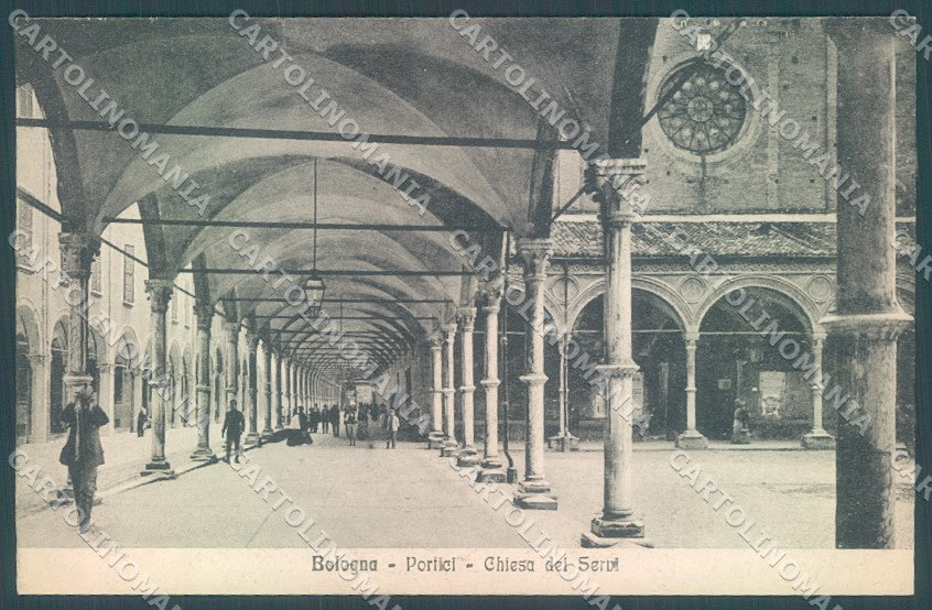 Bologna Città Chiesa dei Servi Portici cartolina JK1180 – fronte